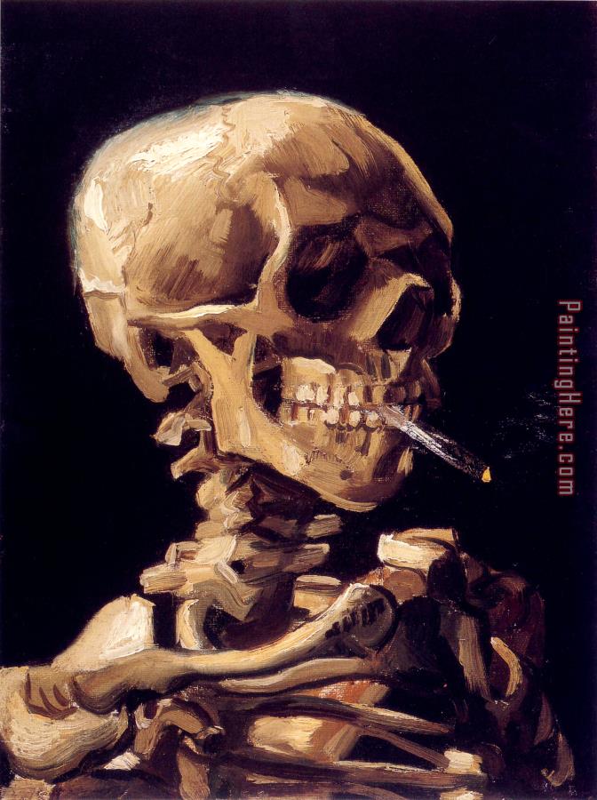 Vincent van Gogh Skull with a Burning Cigarette Ii